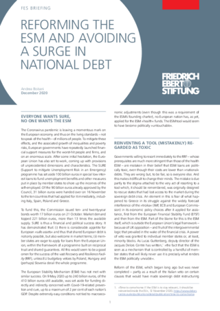 Reforming the ESM and avoiding a surge in national debt