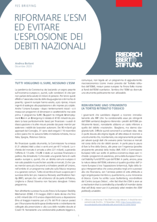 Riformare l'ESM ed evitare l'esplosione dei debiti nazionali