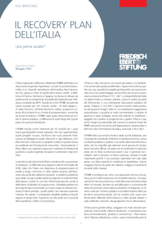 Il recovery plan dell'Italia