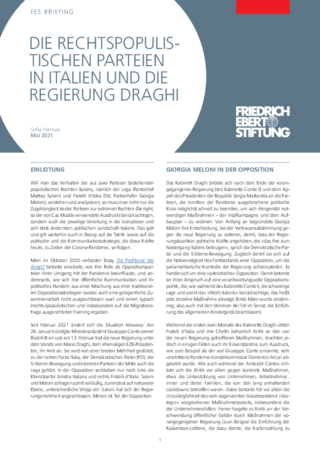 Die rechtspopulistischen Parteien in Italien und die Regierung Draghi