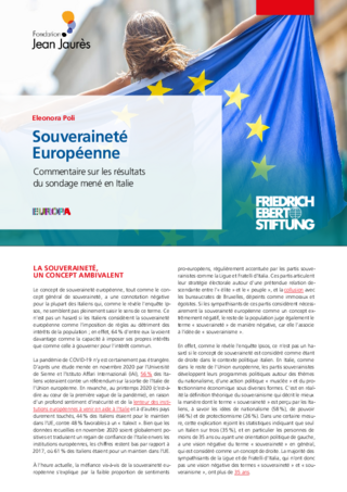Souveraineté Européenne: Commentaire sur les résultats du sondage mené en Italie