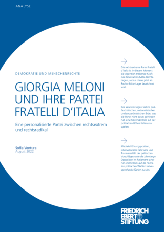 Giorgia Meloni und ihre Partei Fratelli d'Italia