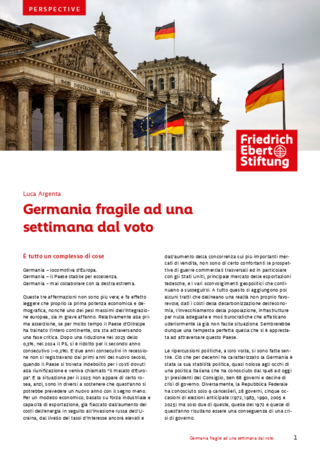 Germania fragile ad una settimana dal voto